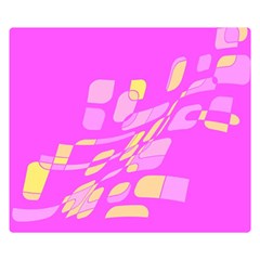 Pink Abstraction Double Sided Flano Blanket (small) 