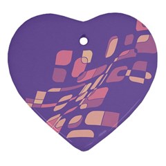 Purple Abstraction Ornament (heart) 