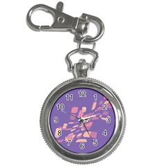 Purple Abstraction Key Chain Watches