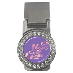 Purple Abstraction Money Clips (cz)  by Valentinaart