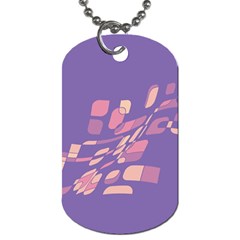 Purple Abstraction Dog Tag (one Side)