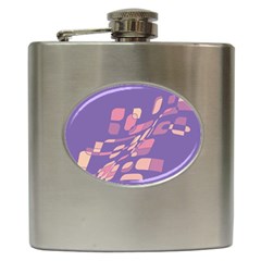 Purple Abstraction Hip Flask (6 Oz)