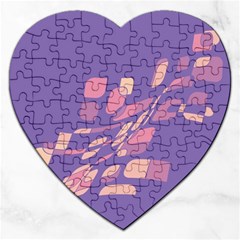 Purple Abstraction Jigsaw Puzzle (heart)