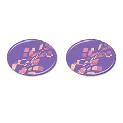 Purple Abstraction Cufflinks (oval) by Valentinaart