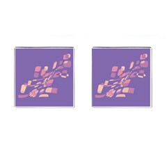 Purple Abstraction Cufflinks (square)