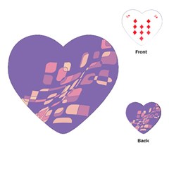 Purple Abstraction Playing Cards (heart)  by Valentinaart