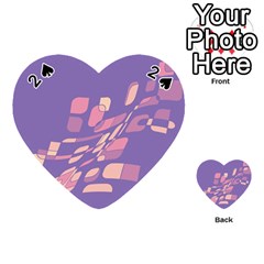 Purple Abstraction Playing Cards 54 (heart) 