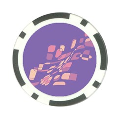 Purple Abstraction Poker Chip Card Guards