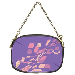 Purple Abstraction Chain Purses (two Sides) 