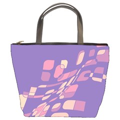 Purple Abstraction Bucket Bags by Valentinaart