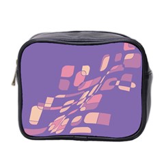 Purple Abstraction Mini Toiletries Bag 2-side by Valentinaart