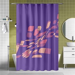 Purple Abstraction Shower Curtain 48  X 72  (small) 