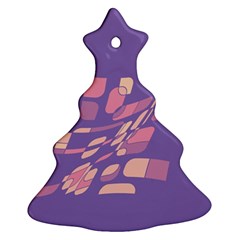 Purple Abstraction Ornament (christmas Tree)