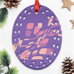 Purple Abstraction Ornament (oval Filigree) 