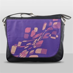 Purple Abstraction Messenger Bags by Valentinaart