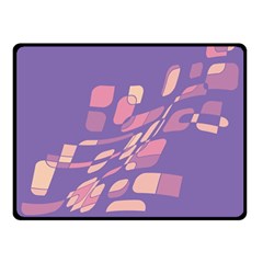 Purple Abstraction Double Sided Fleece Blanket (small)  by Valentinaart