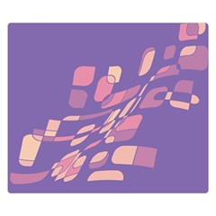 Purple Abstraction Double Sided Flano Blanket (small) 