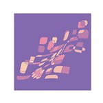 Purple abstraction Small Satin Scarf (Square) Front