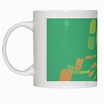 Green abastraction White Mugs Left