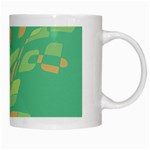 Green abastraction White Mugs Right