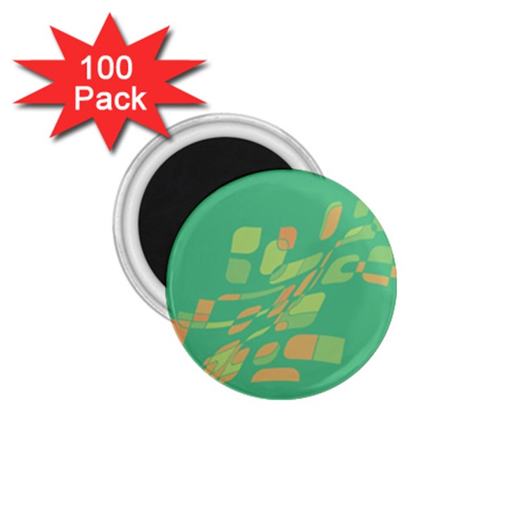 Green abastraction 1.75  Magnets (100 pack) 