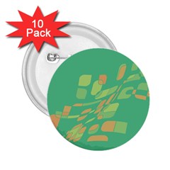 Green Abastraction 2 25  Buttons (10 Pack)  by Valentinaart