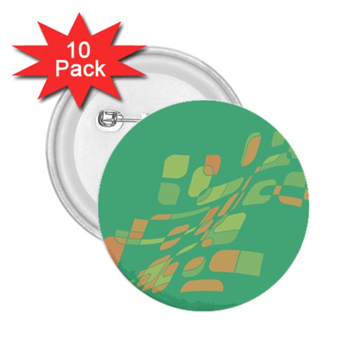 Green abastraction 2.25  Buttons (10 pack) 