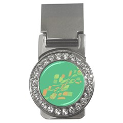 Green Abastraction Money Clips (cz)  by Valentinaart