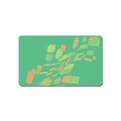 Green Abastraction Magnet (name Card) by Valentinaart