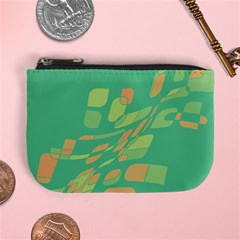 Green Abastraction Mini Coin Purses by Valentinaart