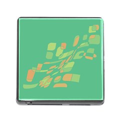 Green Abastraction Memory Card Reader (square) by Valentinaart