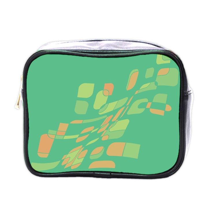 Green abastraction Mini Toiletries Bags