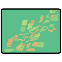 Green Abastraction Fleece Blanket (large) 