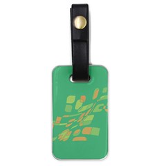 Green Abastraction Luggage Tags (one Side)  by Valentinaart