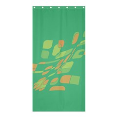 Green Abastraction Shower Curtain 36  X 72  (stall)  by Valentinaart