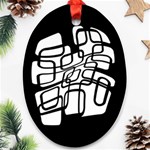 White abstraction Ornament (Oval)  Front