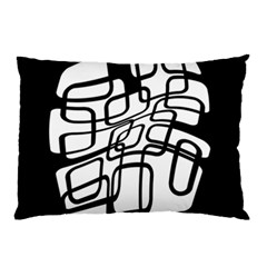 White Abstraction Pillow Case by Valentinaart