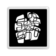 White Abstraction Memory Card Reader (square) 