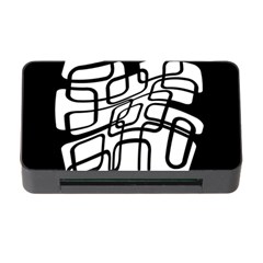 White Abstraction Memory Card Reader With Cf