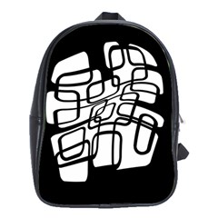 White Abstraction School Bags (xl)  by Valentinaart