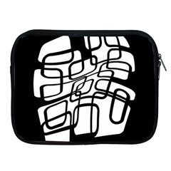 White Abstraction Apple Ipad 2/3/4 Zipper Cases by Valentinaart