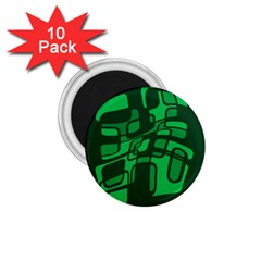 Green Abstraction 1 75  Magnets (10 Pack)  by Valentinaart