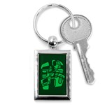 Green abstraction Key Chains (Rectangle)  Front