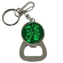 Green Abstraction Bottle Opener Key Chains by Valentinaart