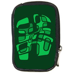 Green Abstraction Compact Camera Cases by Valentinaart