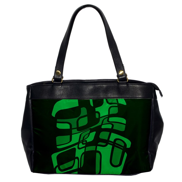 Green abstraction Office Handbags