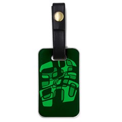 Green Abstraction Luggage Tags (one Side)  by Valentinaart