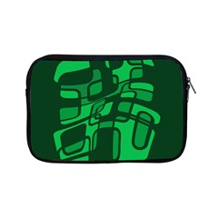 Green Abstraction Apple Ipad Mini Zipper Cases by Valentinaart