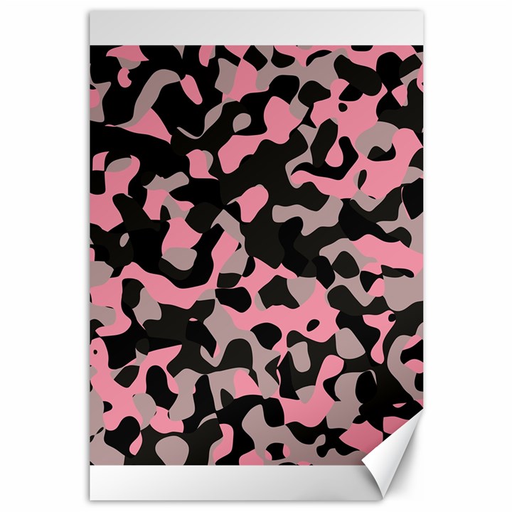 kitty camo Canvas 12  x 18  