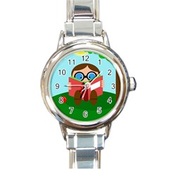 Brainiac Round Italian Charm Watch by Valentinaart